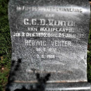 VENTER G.C.D. 1870-1921 &amp; Hedwig 1872-1966