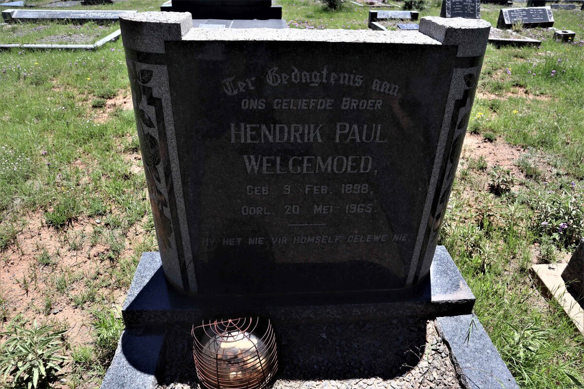 WELGEMOED Hendrik Paul 1898-1965
