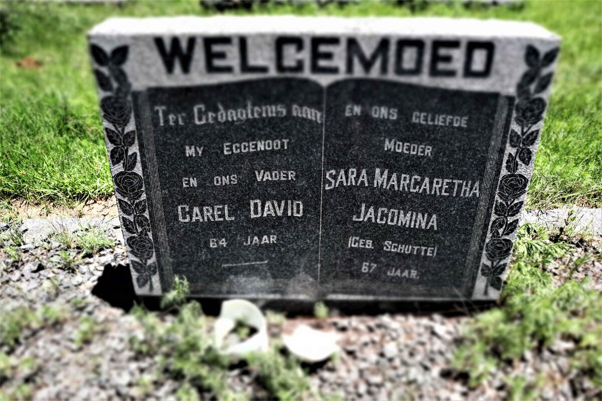 WELGEMOED Carel David &amp; Sara Margaretha Jacomina SCHUTTE
