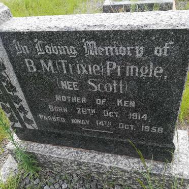 PRINGLE B.M. nee SCOTT 1914-1958
