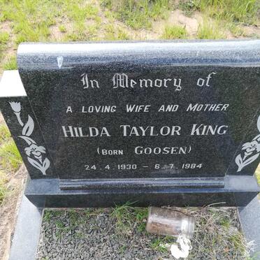 KING Hilda Taylor nee GOOSEN 1930-1984
