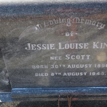 KING Jessie Louise nee SCOTT 1890-1945