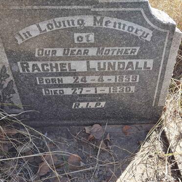 LUNDALL Rachel 1859-1930