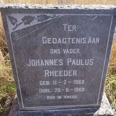 RHEEDER Johannes Paulus 1868-1960