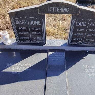 LOTTERING Carl Alex 1946-2013 &amp; Mary June 1957-2007