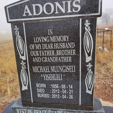 ADONIS Michael Mlungiseli 1956-2012