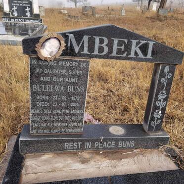 MBEKI Bulelwa Buns 1975-2005