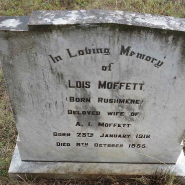 MOFFETT Lois nee RUSHMERE 1918-1955