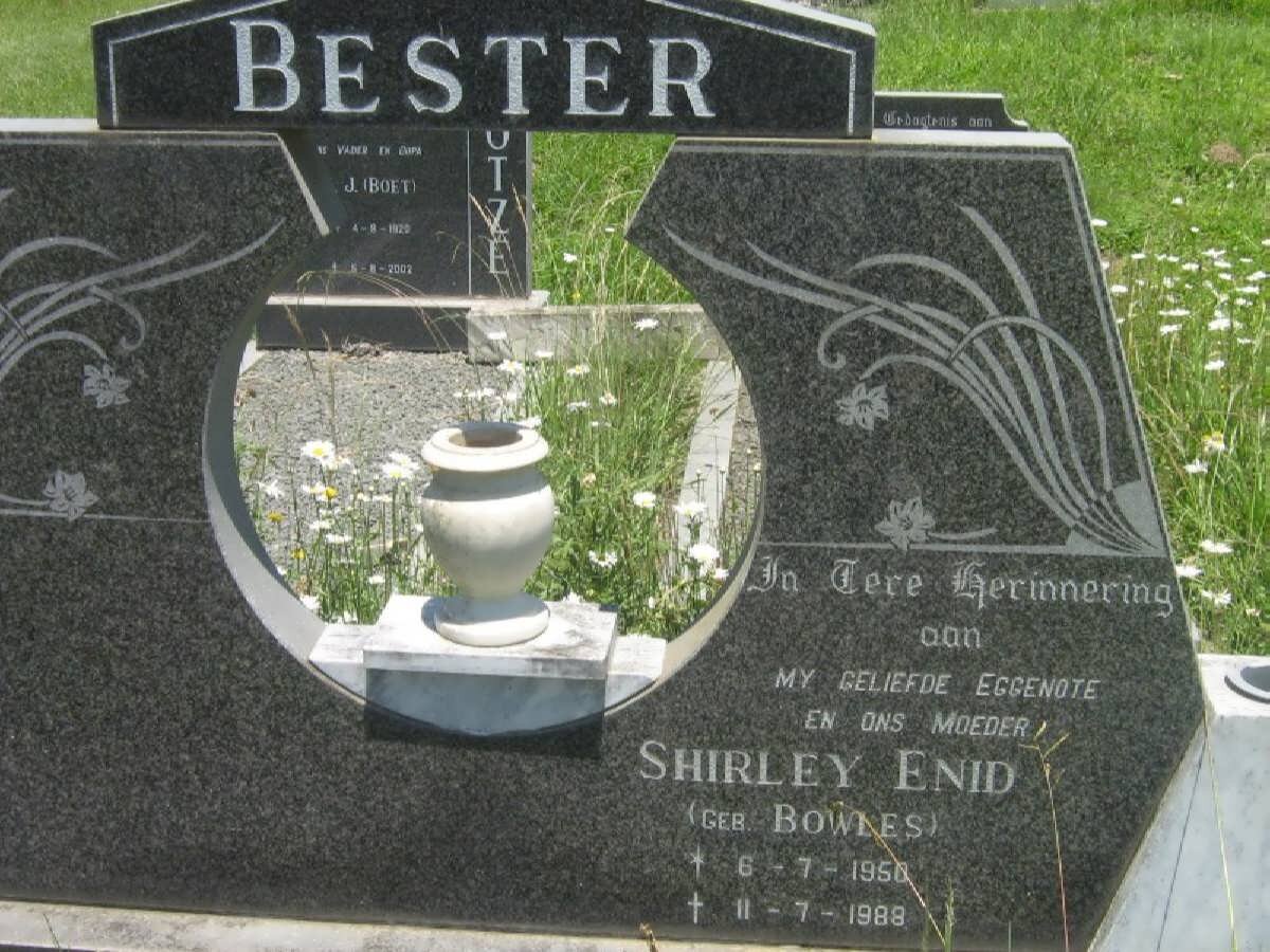 BESTER Shirley Enid nee BOWLES 1950-1988