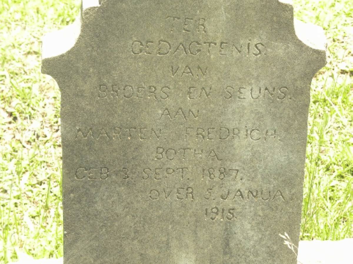 BOTHA Marten Fredrich 1887-1915