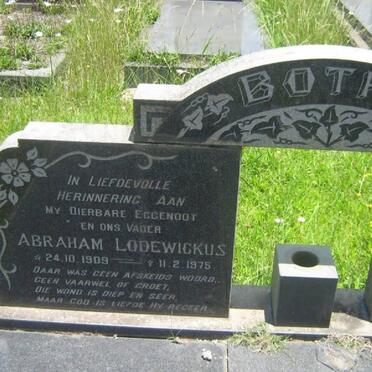 BOTHA Abraham Lodewickus 1909-1975