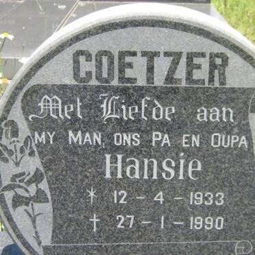 COETZER Hansie 1933-1990