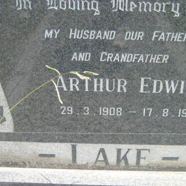 LAKE Arthur Edwin 1908-1981