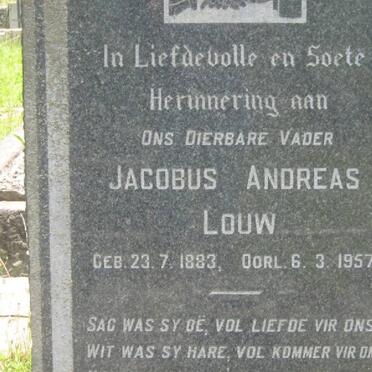 LOUW Jacobus Andreas 1883-1957