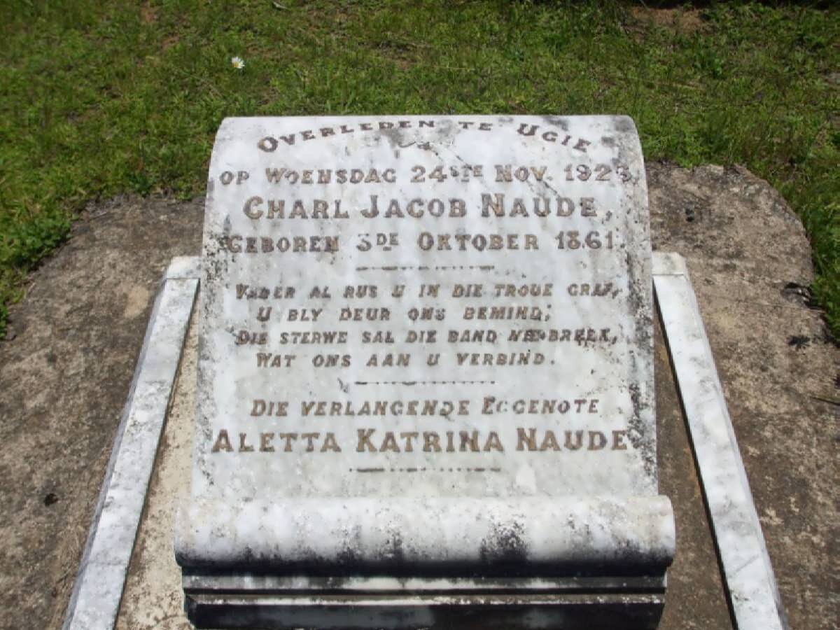 NAUDE Charl Jacob 1861-192?