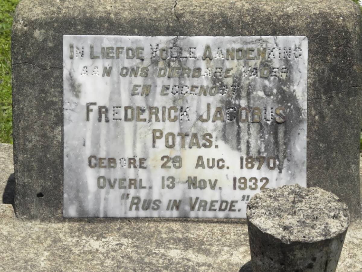 POTAS Frederick Jacobus 1870-1932