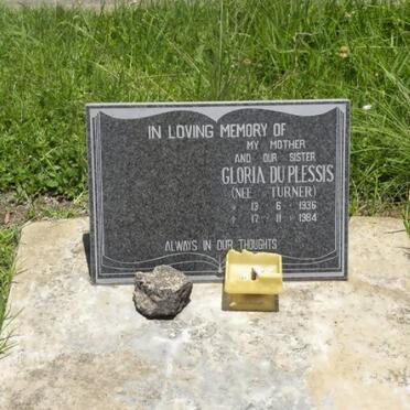 PLESSIS Gloria, de nee TURNER 1936-1984