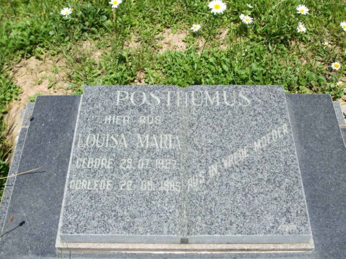 POSTHUMUS Louisa Maria 1927-1985