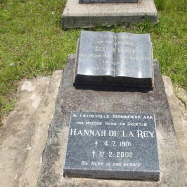 REY Gert, de la  &amp; Hannah 1901-2002