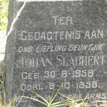 SLABBERT Johan 1958-1958