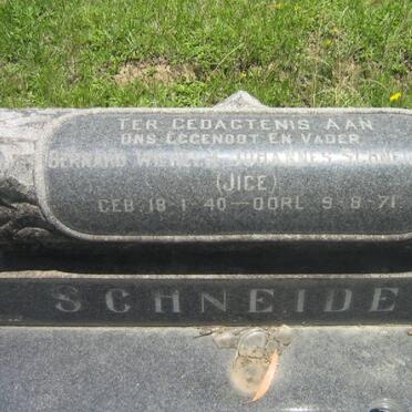 SCHNEIDER Bernard Wilhelm Johannes 1940-1971