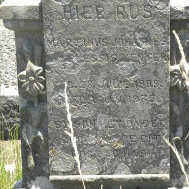 VENTER Martinus Johannes Plessis 1905-1935