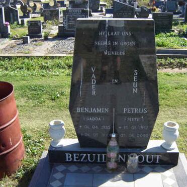 BEZUIDENHOUT Benjamin 1935-2004 :: BEZUIDENHOUT Petrus 1957-2000