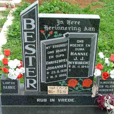 BESTER Christoffel Johannes 1939-2003 &amp; J.J. MYBURGH 1940-