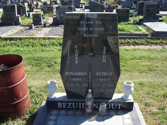 BEZUIDENHOUT Benjamin 1935-2004 :: BEZUIDENHOUT Petrus 1957-2000