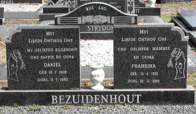 BEZUIDENHOUT Daniel 1918-1982 &amp; Fransina 1922-2000