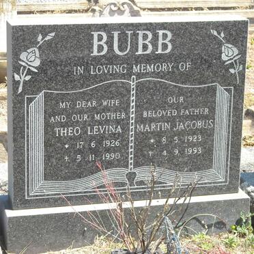 BUBB Martin Jacobus 1923-1993 &amp; Theo Levina 1926-1990
