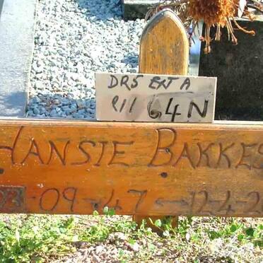 BAKKES Hansie 1947-2006