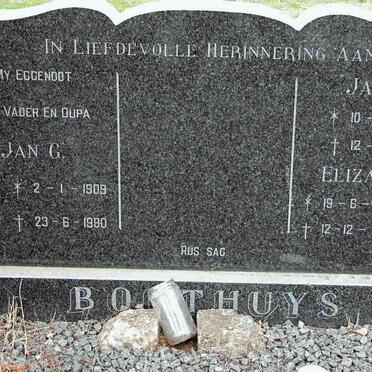 BONTHUYS Jan G. 1909-1980 :: BONTHUYS Elizabeth 1938-1950 :: BONTHUYS James 1951-1951