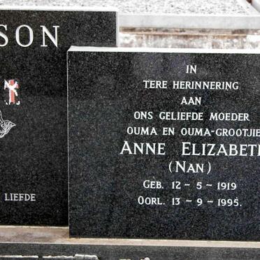 BASSON Anne Elizabeth 1919-1995