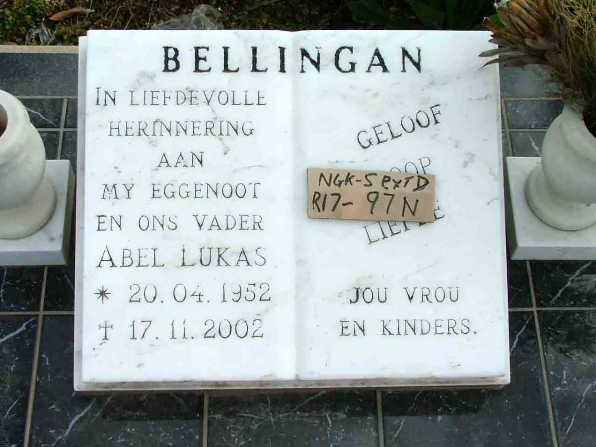 BELLINGAN Abel Lukas 1952-2002