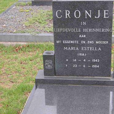 CRONJE Maria Estella 1943-1984