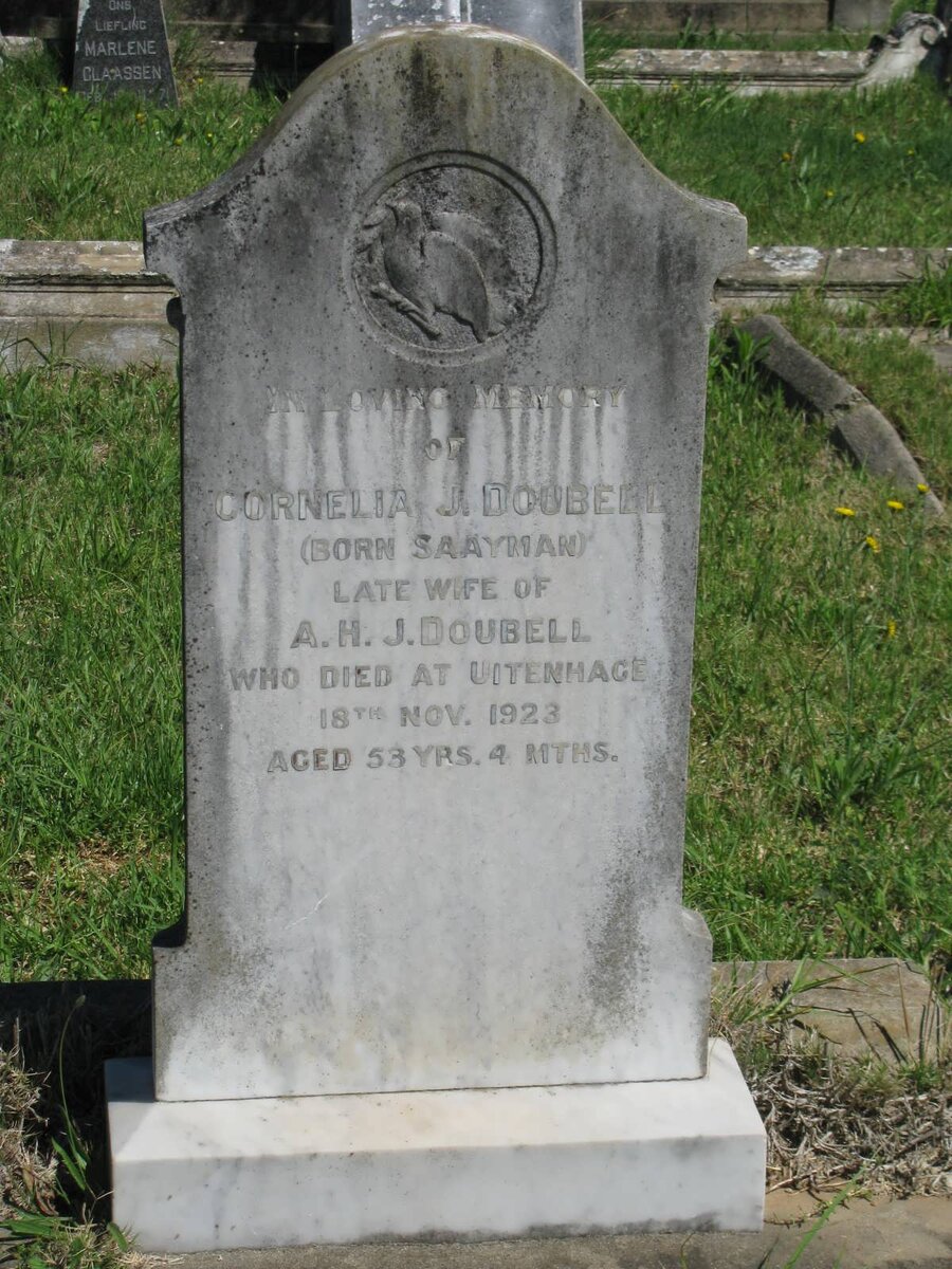 DOUBELL Cornelia J. nee SAAYMAN -1923
