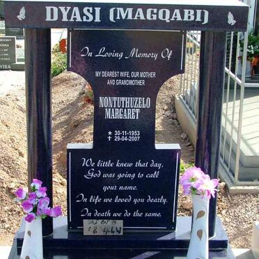 DYASI Nontuthuzelo Margaret nee MAGQABI 1953-2007