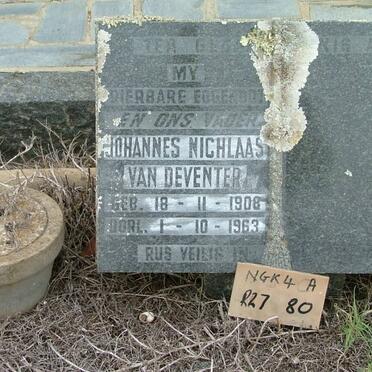 DEVENTER Johannes Nichlaas, van 1908-1963
