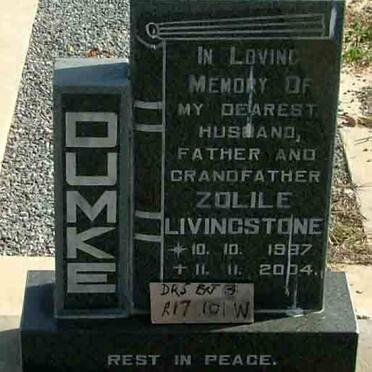 DUMKE Zolile Livingstone 1987-2004
