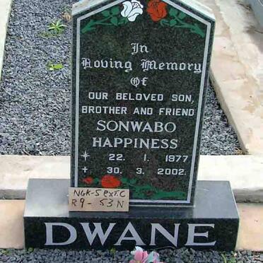 DWANE Sonwabo Happiness 1977-2002