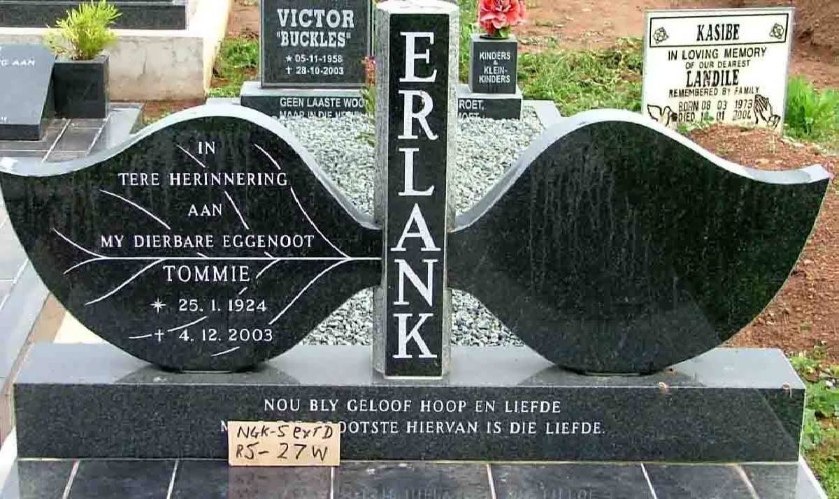 ERLANK Tommie 1924-2003