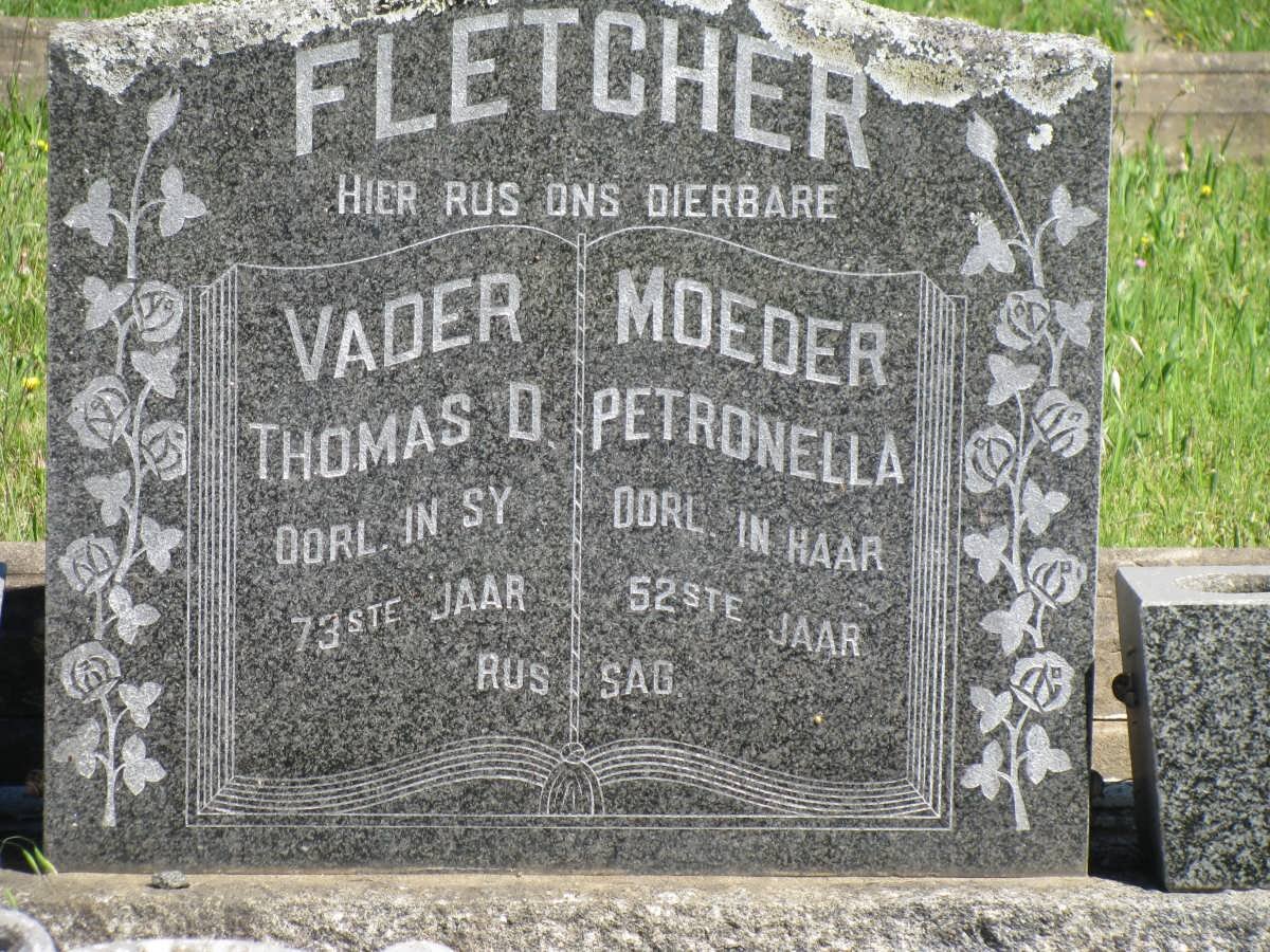 FLETCHER Thomas D. &amp; Petronella 