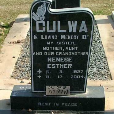GULWA Nenese Esther 1927-2004