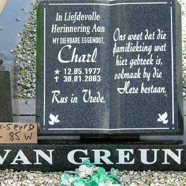 GREUNEN Charl, van 1977-2003