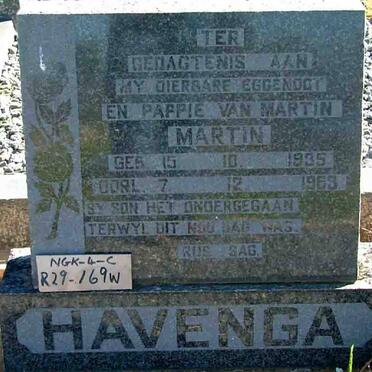 HAVENGA Martin 1935-1963