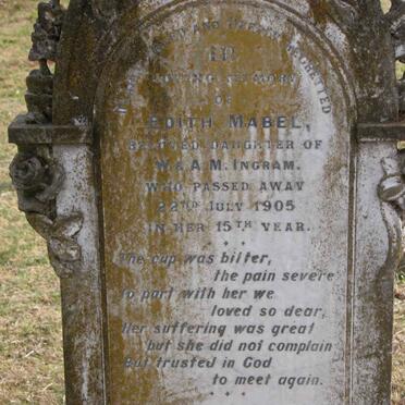INGRAM William -1921 &amp; Allison Margaret WAIT 1855-1929 :: INGRAM  Edith Mabel -1905