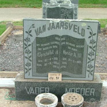 JAARSVELD Christoffel J., van 1901-1964 &amp; Hester A.W. 1913-