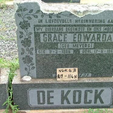 KOCK Grace Edwarda, de nee MEYERS 1886-1960