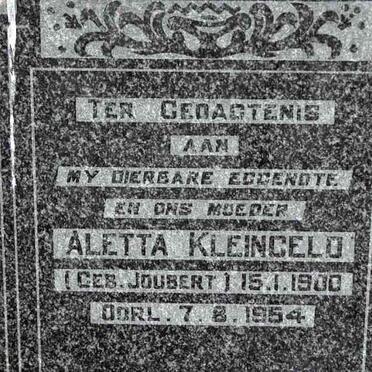 KLEINGELD Aletta nee JOUBERT 1900-1954